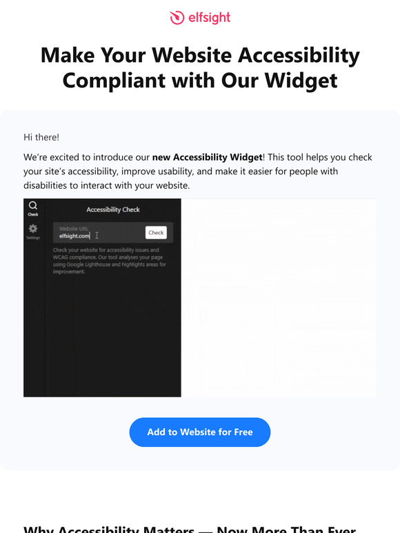 Accessibility Widget Out Now! 🎉