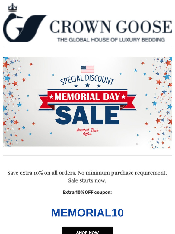 Memorial Day SALE: Your 10% Off Coupon Inside