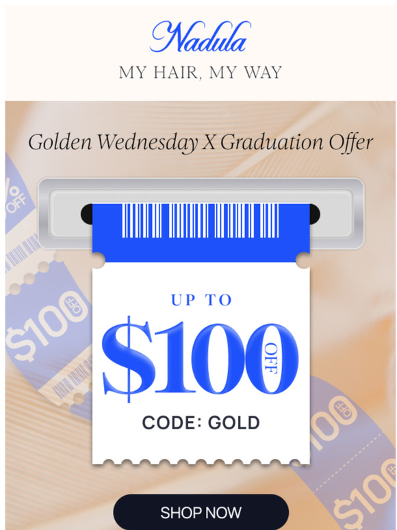 Your order is pending Now. Take up $100 off with Brand Day CODE: GOLD before it expires...