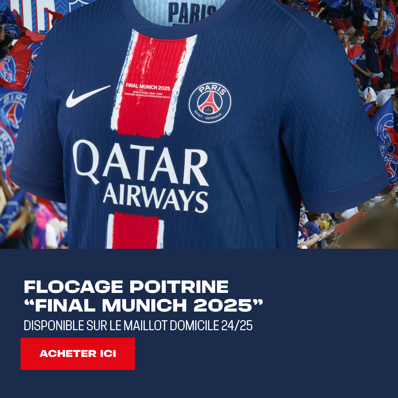 Patch Flocage Poitrine Finale Munich 2025 – PSG Vs Inter Milan – 10 Mm – Blanc