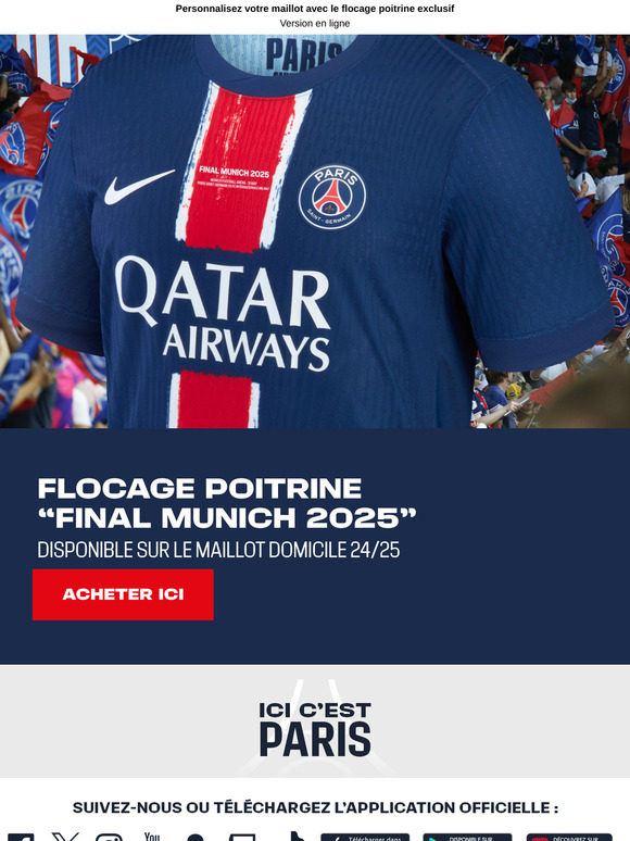 Maillot Collector “Final Munich 2025” maintenant disponible