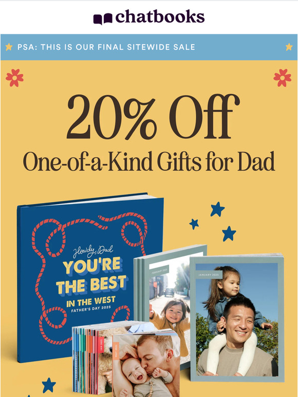 Open for 20% Off Gifts Dad Will Love