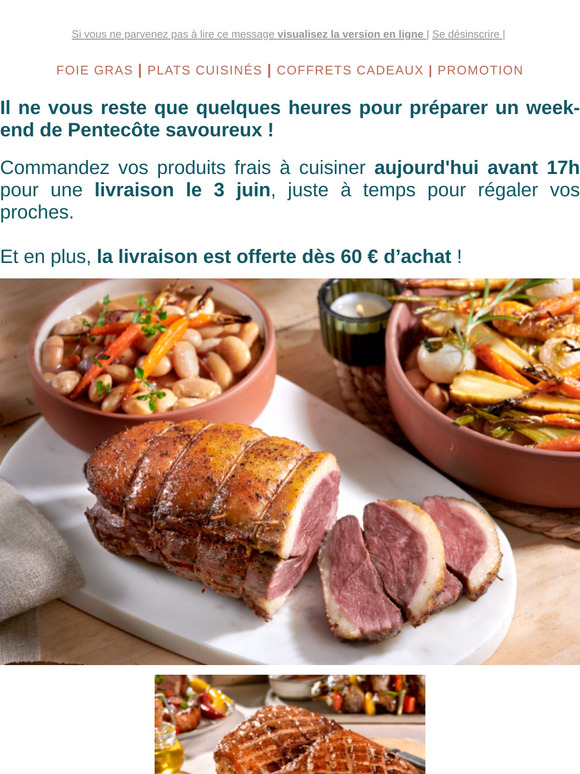 Pentecôte approche : vos spécialités du Sud-Ouest livrées à temps !