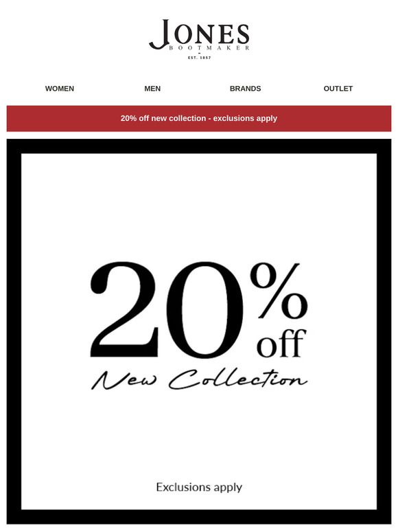 20% off new collection starts NOW