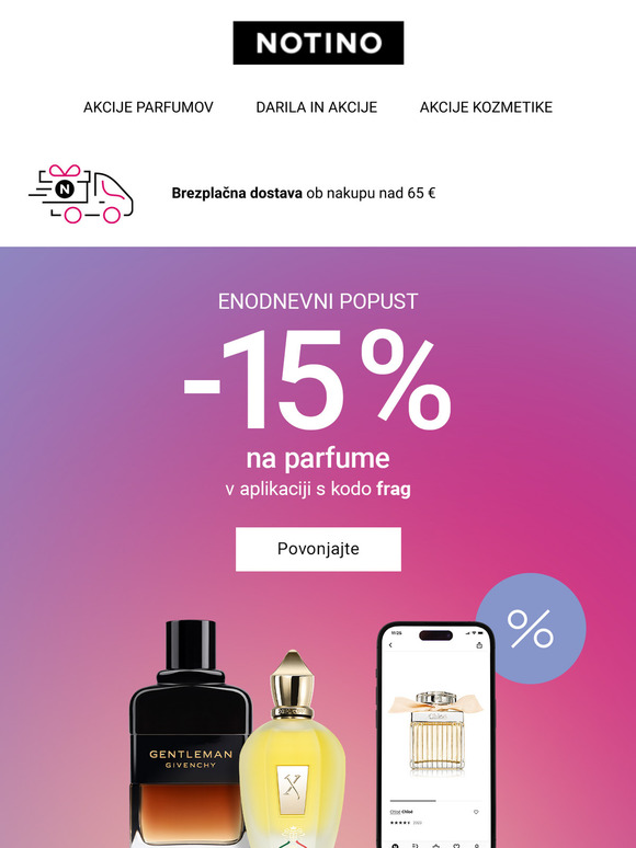 Samo danes! −15 % na najboljše dišave