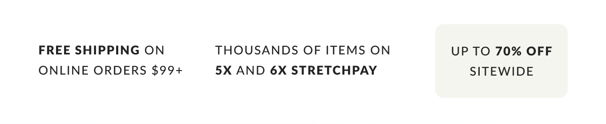 Free Shipping on Orders $99+ web only