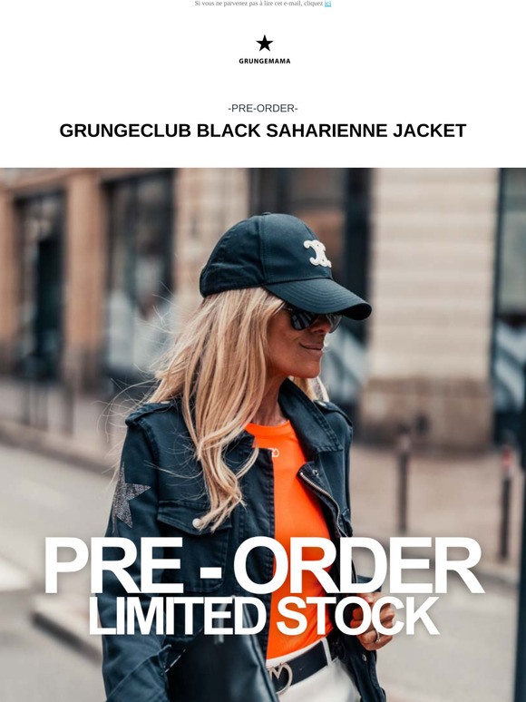 The Grungeclub safari jacket on pre-order for 72 hours!