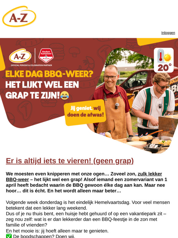 Elke dag BBQ-weer? Het lijkt wel een grap te zijn!😂