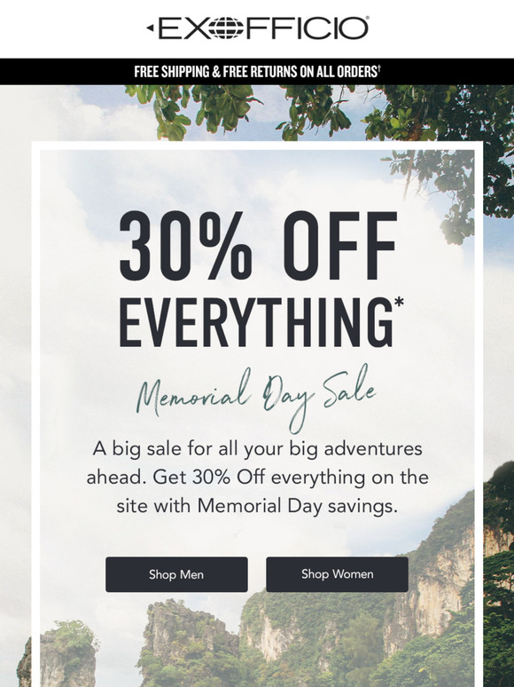 30% Off All Underwear for Memorial Day