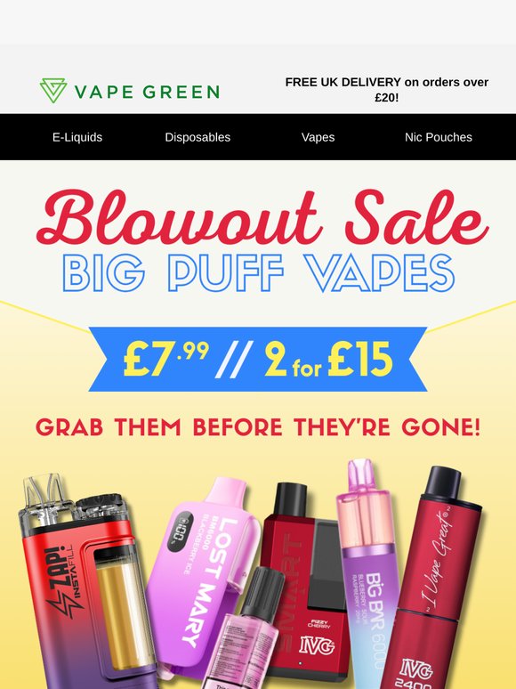 Disposable Vape Clearance Ends Soon! 🔥