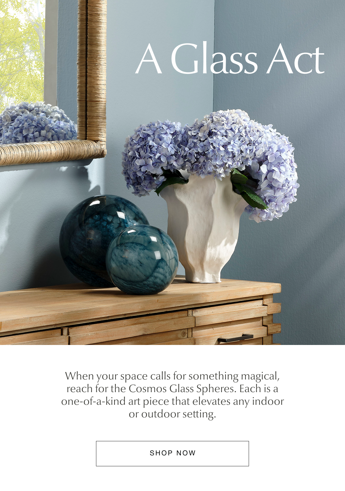 Cosmos Glass Spheres: One-of-a-kind art piece that elevates any indoor or outdoor setting - Shop Now