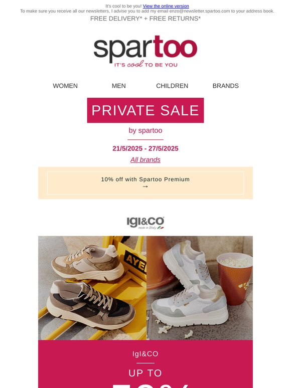 ✨An irresistible week: up to 50% off FitFlop, Vero Moda, IgI&CO, Versace Jeans Couture and Coach with free delivery