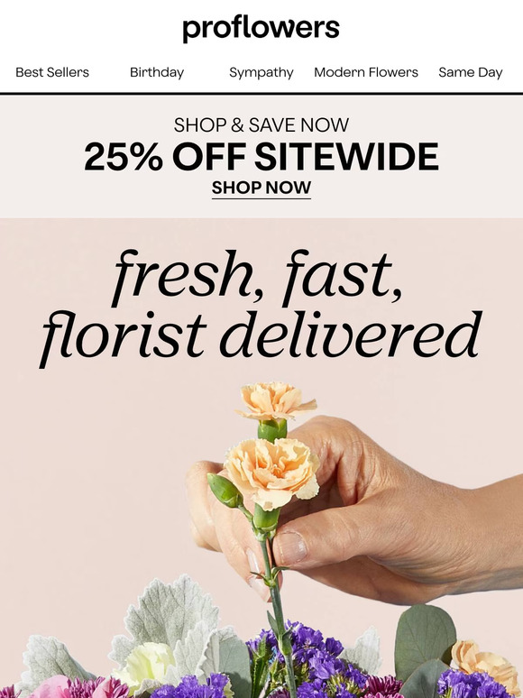 Order Today To  Save 25% on Summer Flowers!