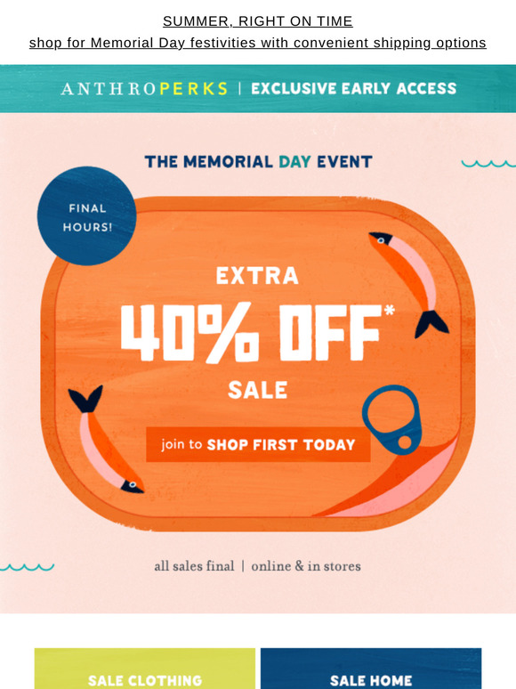 FINAL HOURS: Enjoy Extra 40% Off FIRST!