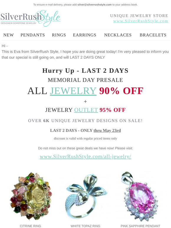 Hurry Up - All 💎 Jewelry 90% Off - Last 2 Days