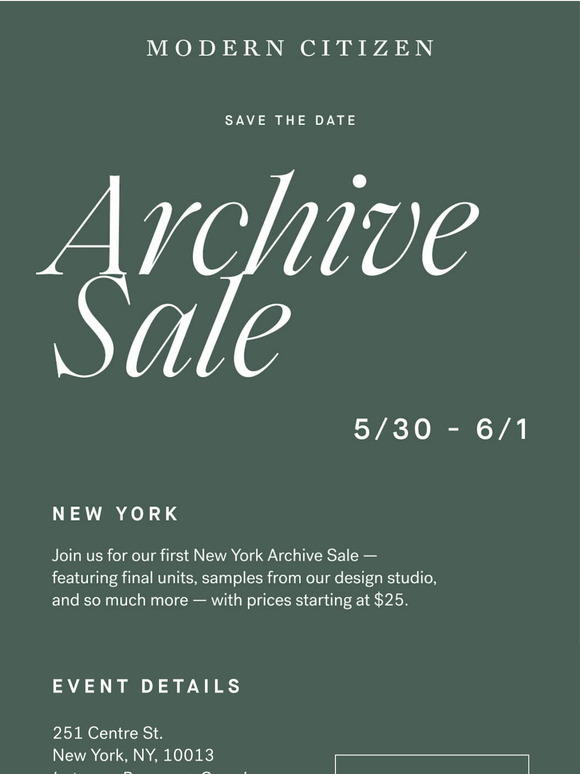 Shop our Archive Sale in New York 🖤