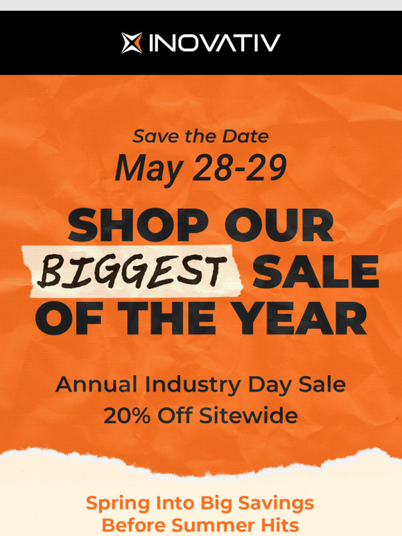 Our Annual Industry Day Sale Is Coming ☀️