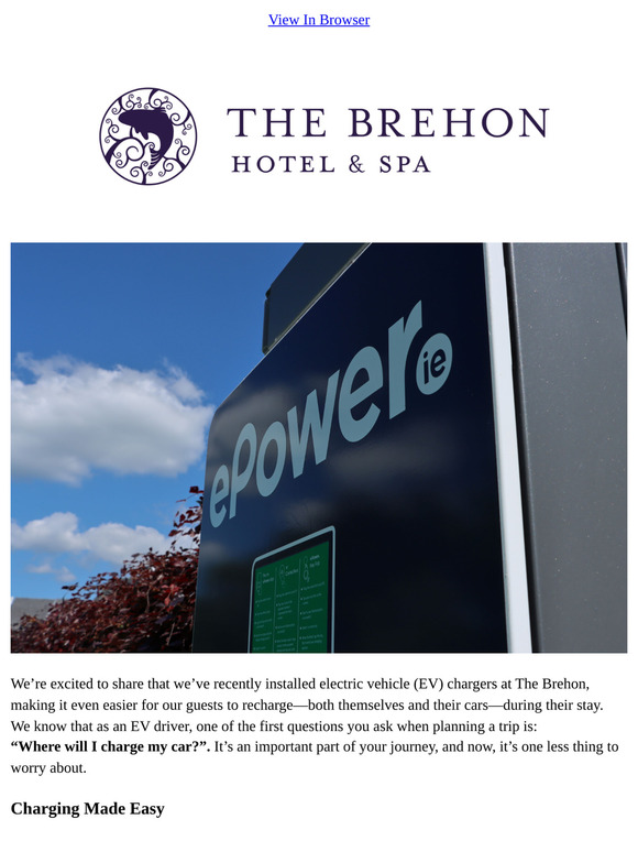 EV chargers have just arrived to The Brehon