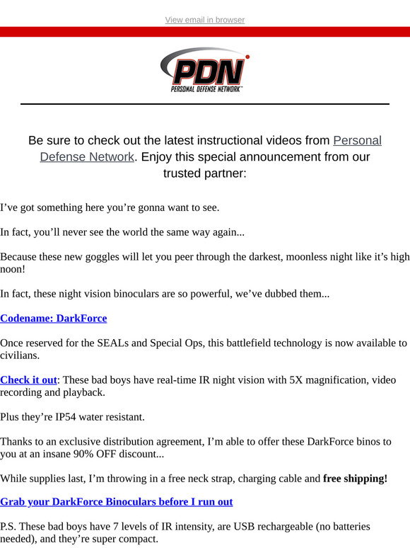 Personal Defense Network: Banned sniper gear finally available to the ...