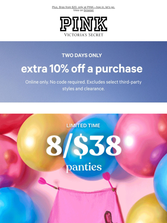 8/$38 Panties + 10% Off—Don’t Miss It