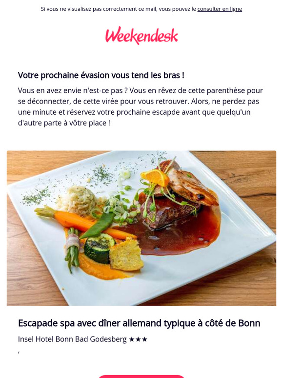 Escapade spa avec dîner allemand typique à côté de Bonn ⌛ Qu’attendez vous pour le réserver ?