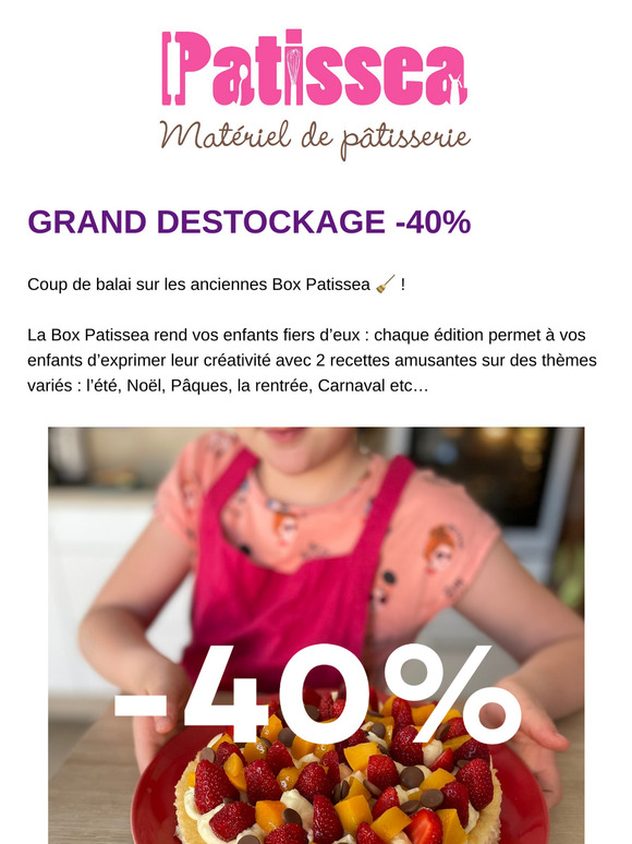 Déstockage : anciennes Box Patissea à -40% 🎁