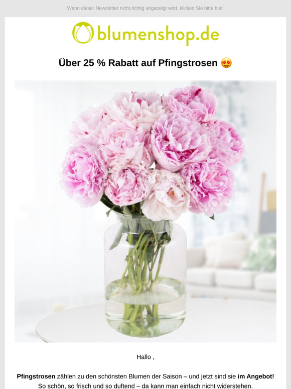 Spare über 25 % auf Pfingstrosen, ! 😍
