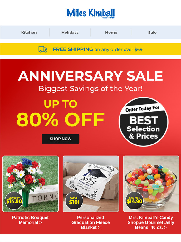 Anniversary Sale = Bigget Savings of The Year