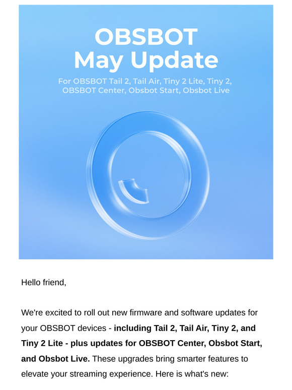 OBSBOT May Update Is Here!