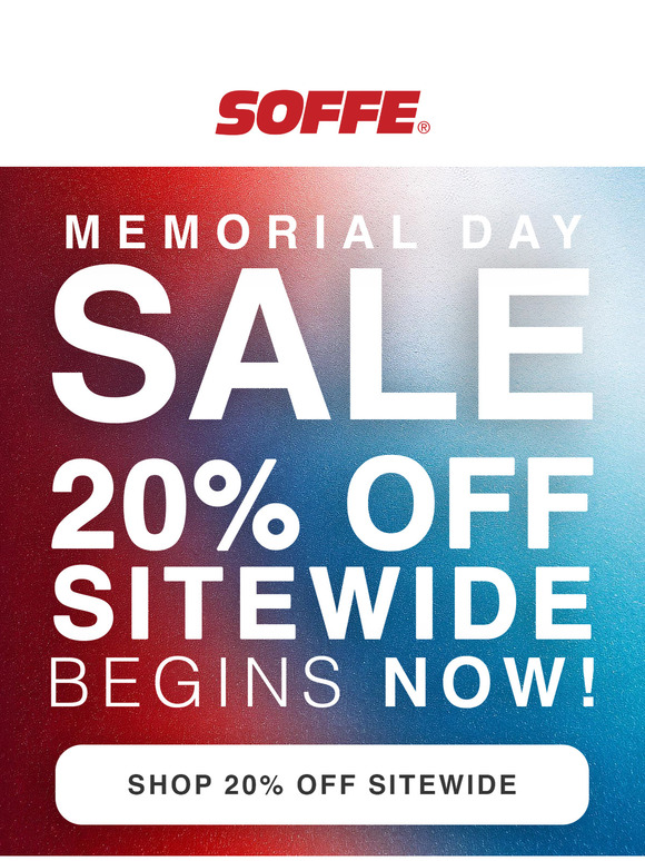 20% OFF SITEWIDE STARTS NOW
