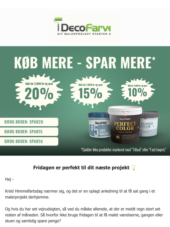 Brug Kristi Himmelfartsdag på dit næste malerprojekt 🎨