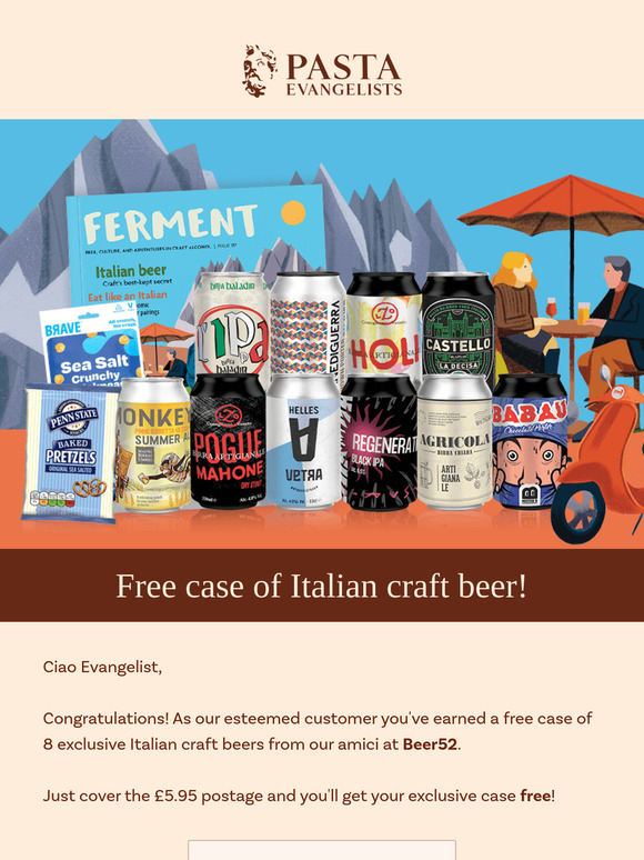 You’ve earned exclusive Italian beers - on us! 🇮🇹