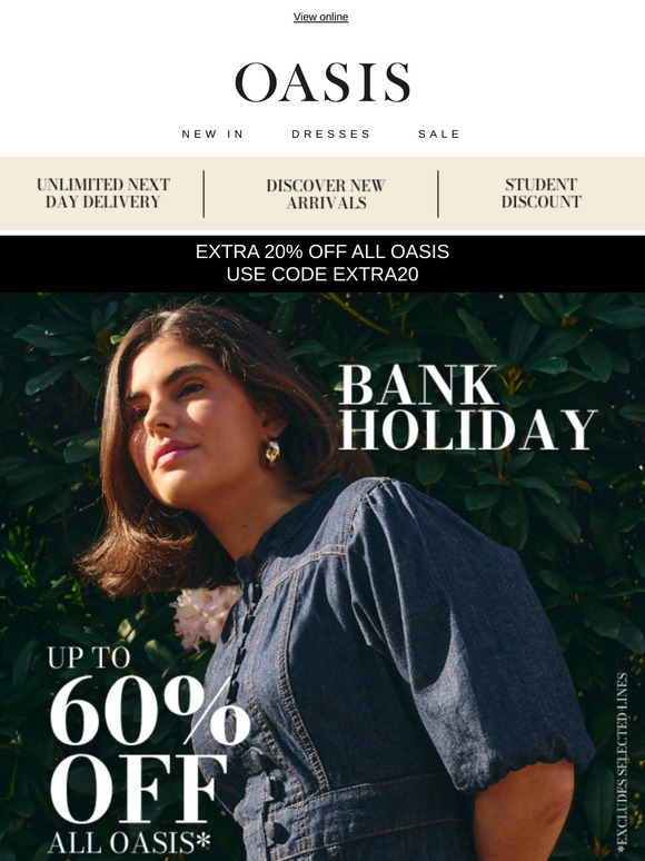 Big Bank Holiday Savings Start Here