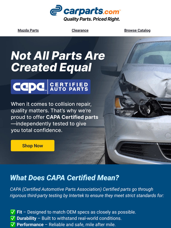 CAPA Parts = Confidence in Every Repair ✅