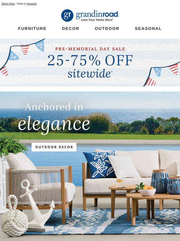 Coastal outdoor decor that makes waves