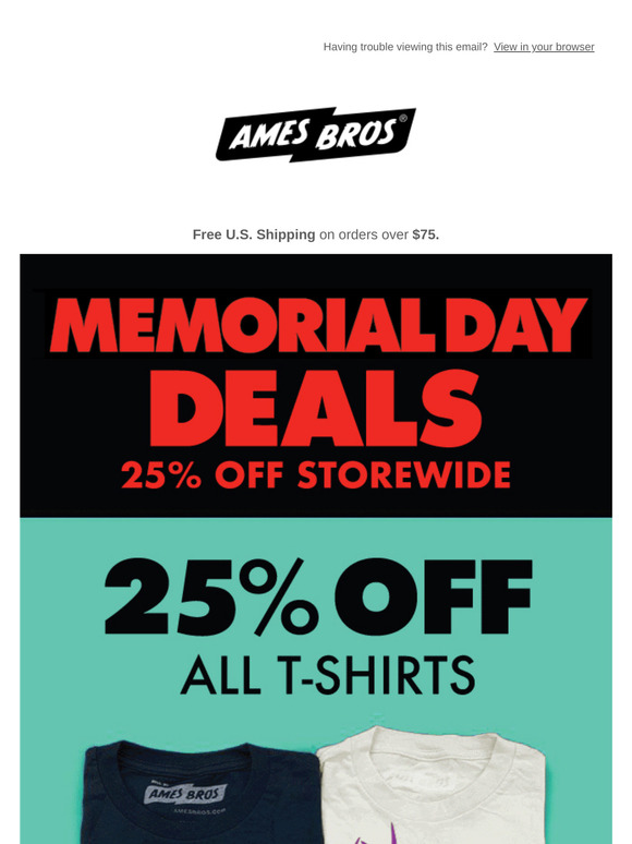25% Off Storewide - All Weekend Long!