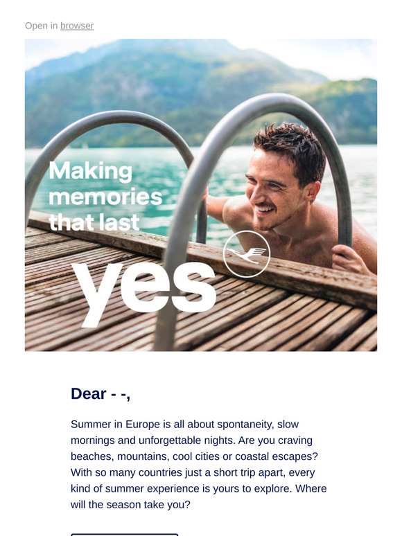 Embrace Europe's summer ☀️