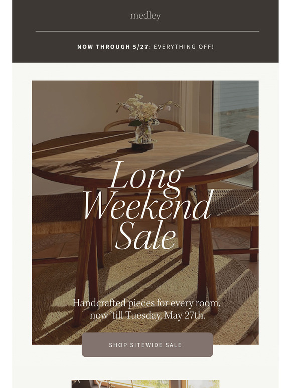 It’s On: Long Weekend Sale