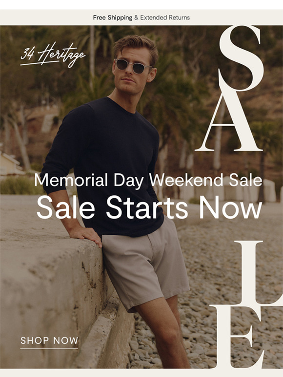 Starts Now: Memorial Day Sale