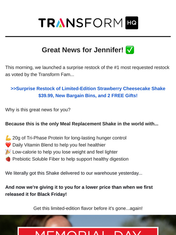 Great news for Jennifer! ✅