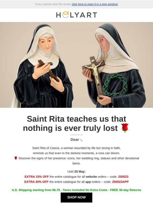Dear —, Saint Rita teaches us that nothing is ever truly lost 🌹