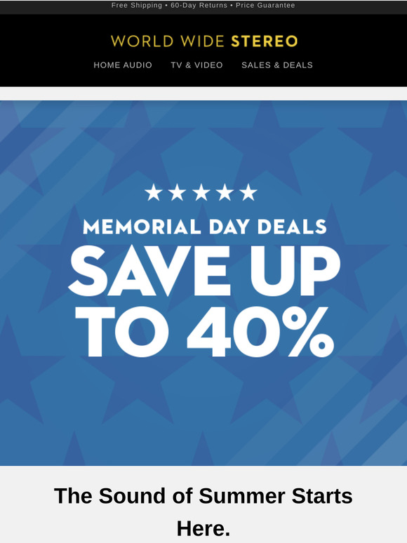 Memorial Day Deals Start Now — Save on Sony, JBL, Sonos, BDI & More
