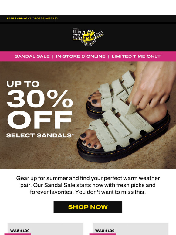 Our sandal sale starts now
