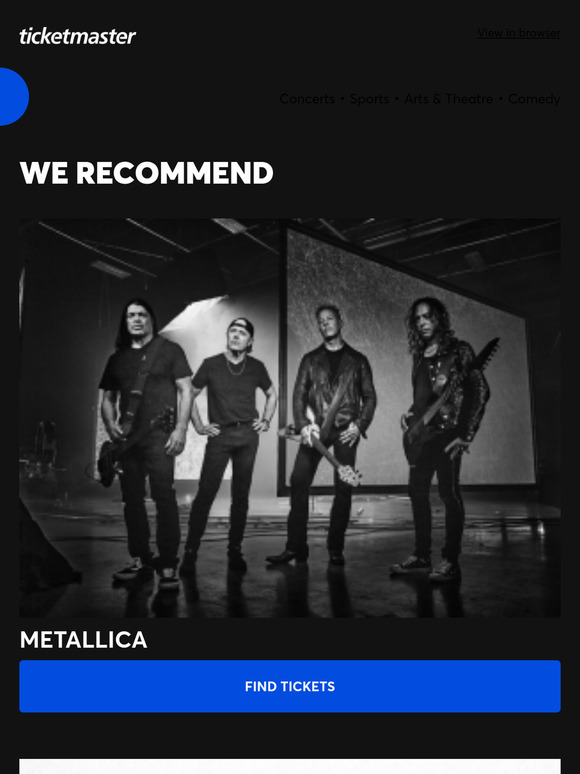 Metallica, Leinster v Scarlets plus many more!