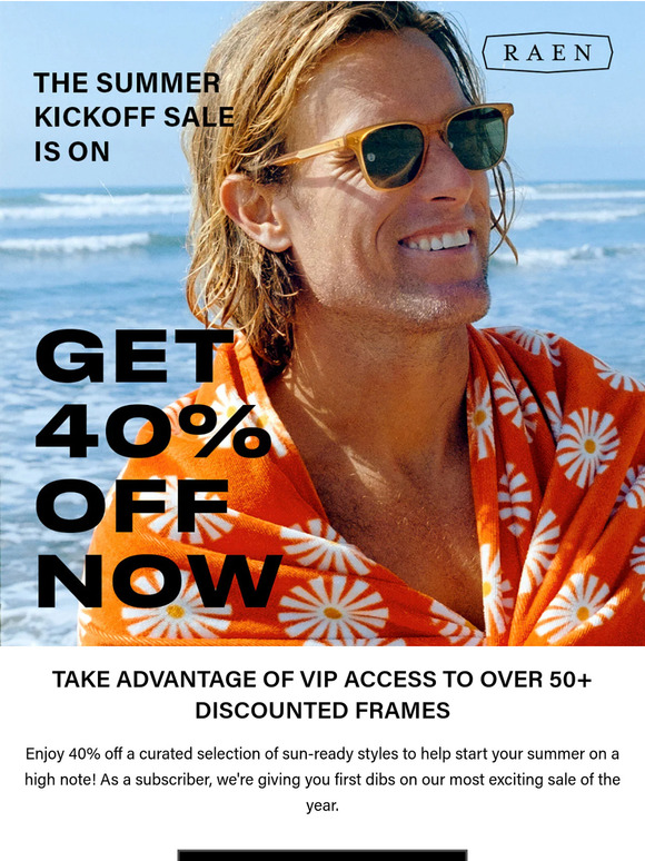 🚨 VIP Sale Access Unlocked: Save 40% On RAEN Sunglasses Before Anyone Else!