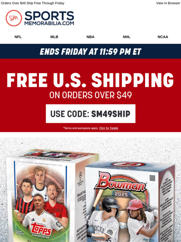 FREE Shipping Ends Soon! New Trading Cards In Stock!