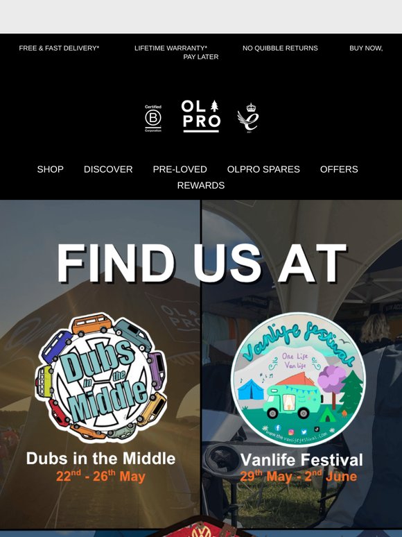 🏕️ Catch OLPRO at Shows & Events Near You!