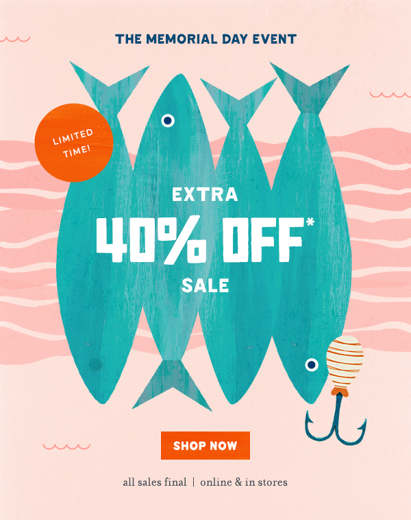 Limited Time! Extra 40% Off Sale Shop Now