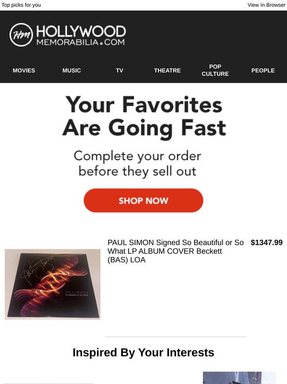 The Hollywood Memorabilia Gear You Love