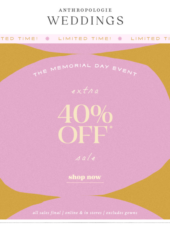 EXTRA 40% Off Sale starts TODAY!
